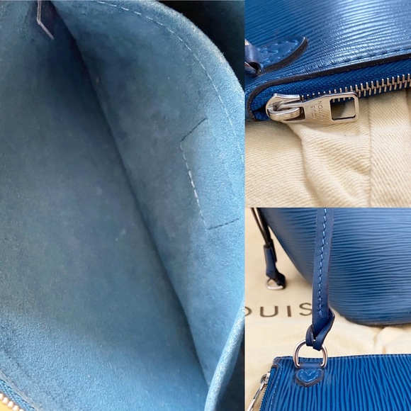 💞BLUE NEVERFULL W/ POUCH💞Epi Neverfull Mm Auth! - Picture 12 of 13